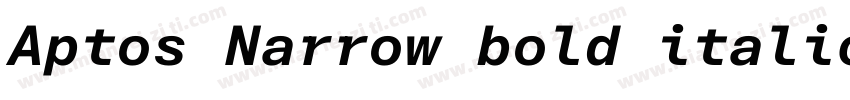Aptos Narrow bold italic字体转换